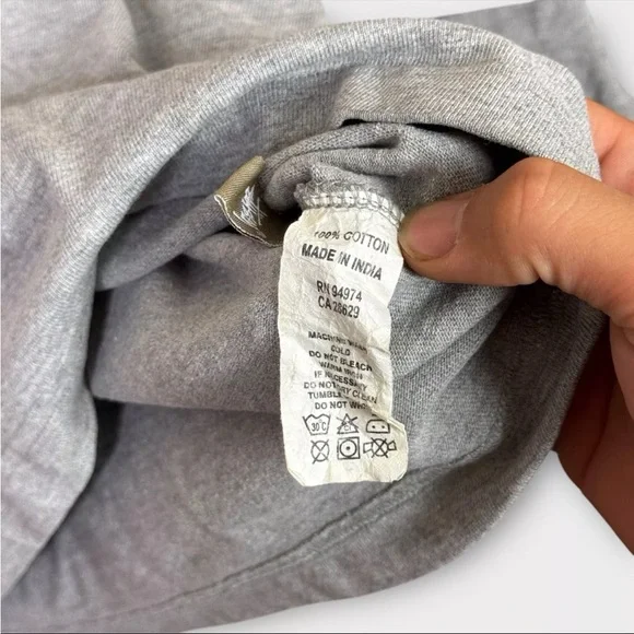 Vintage Stussy Sweatshirt Mens Large Gray Big S Logo Print Striped Sleeve Preppy - Picture 5 of 13